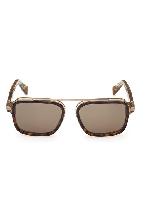 55mm Geometric Sunglasses