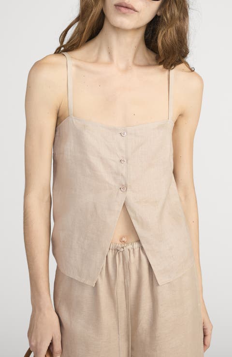 The Linen Button Camisole