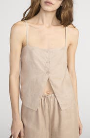 FRAME The Linen Button Camisole