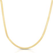 KARAT RUSH 14K Gold Plated Sterling Silver 2.7mm Herringbone Chain Necklace