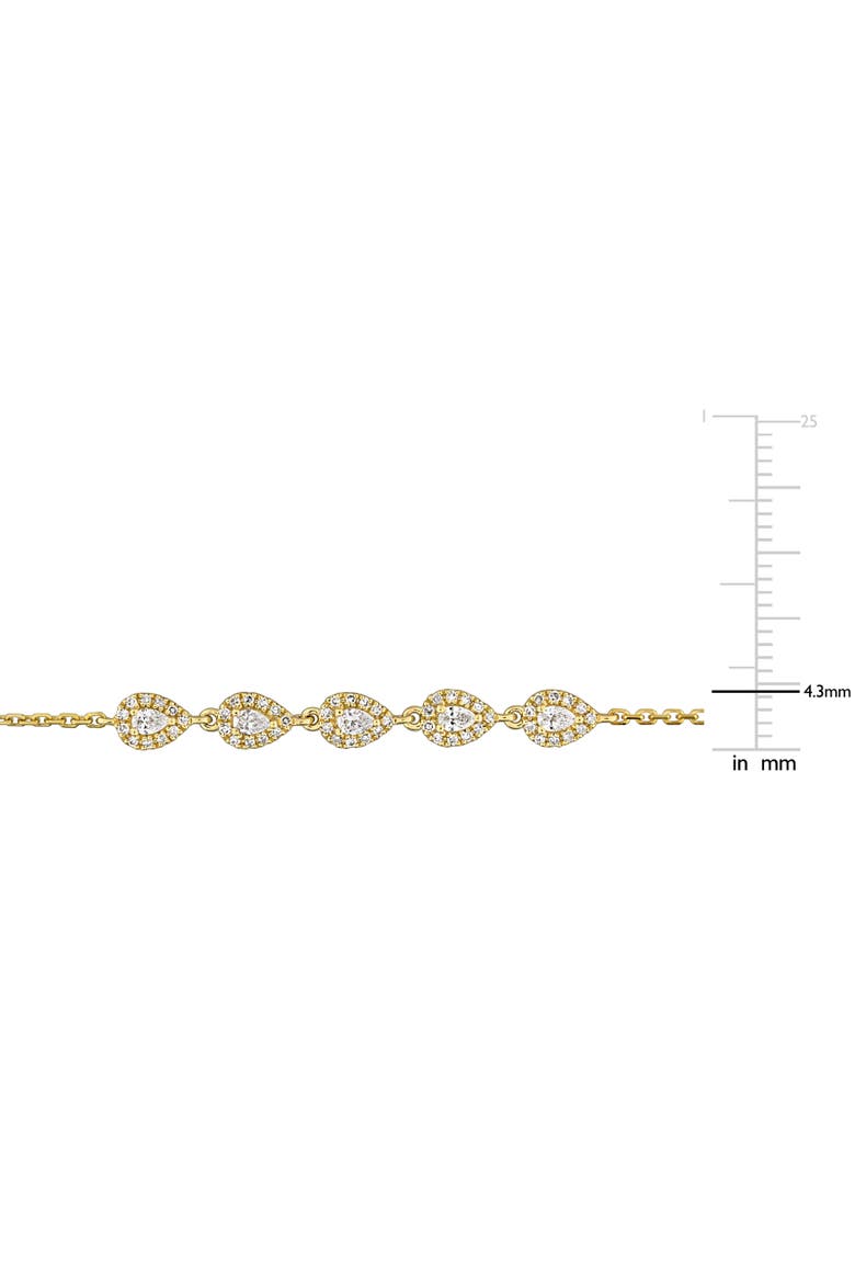 Diamond Halo Bracelet 14k Yellow Gold, Alternate, color, 14k Yellow Gold