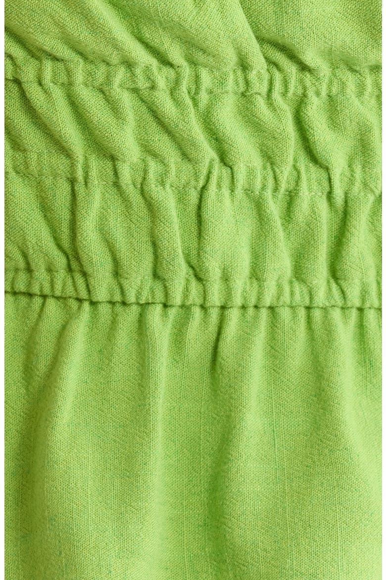 Paige Smocked Crop Top, Alternate, color, GREEN