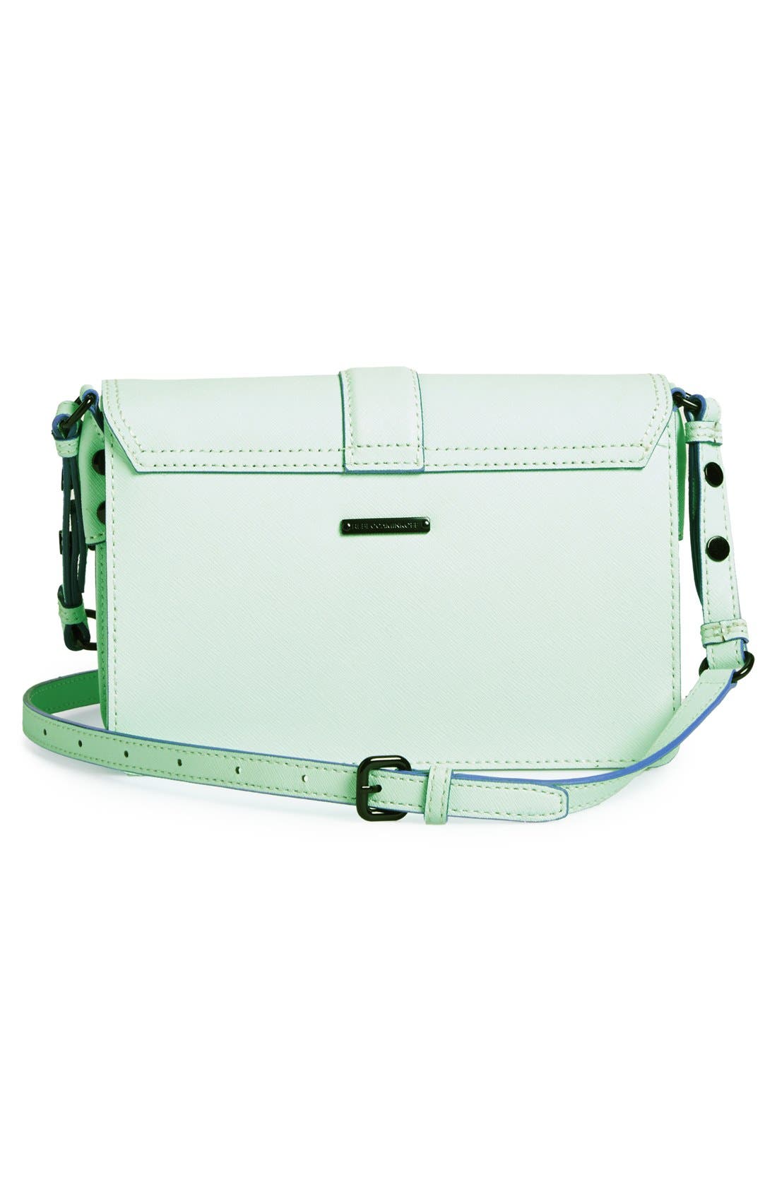 'Hudson Moto Mini' Crossbody Bag, Alternate, color, WINTERMINT