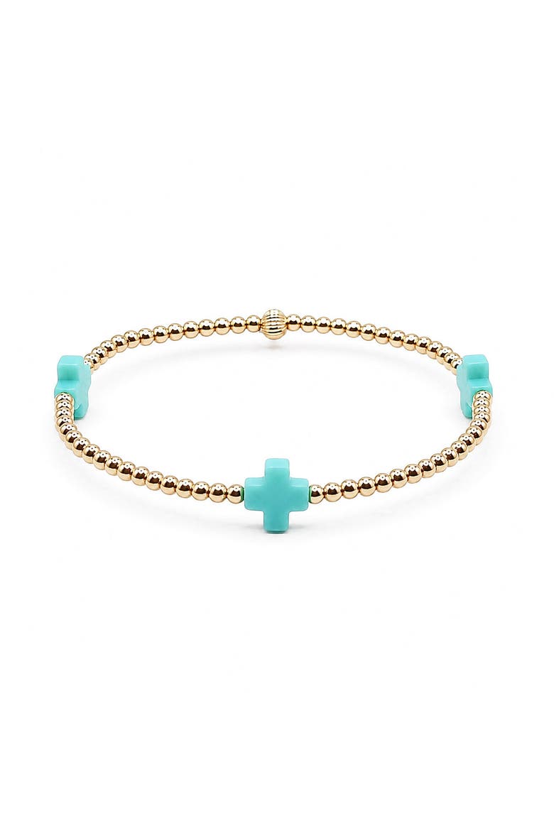 Halo Cross Bracelet, Main, color, Mint