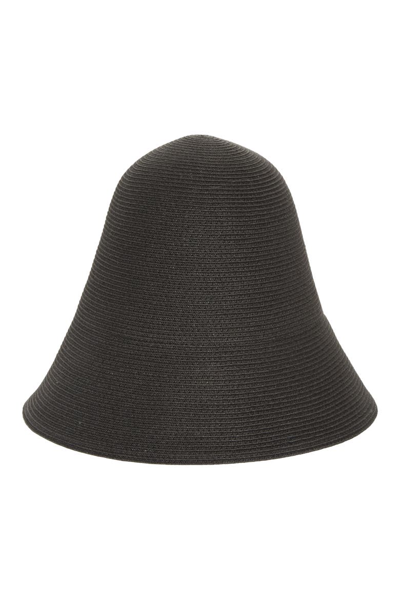 Paper Straw Sun Hat, Main, color, BLACK