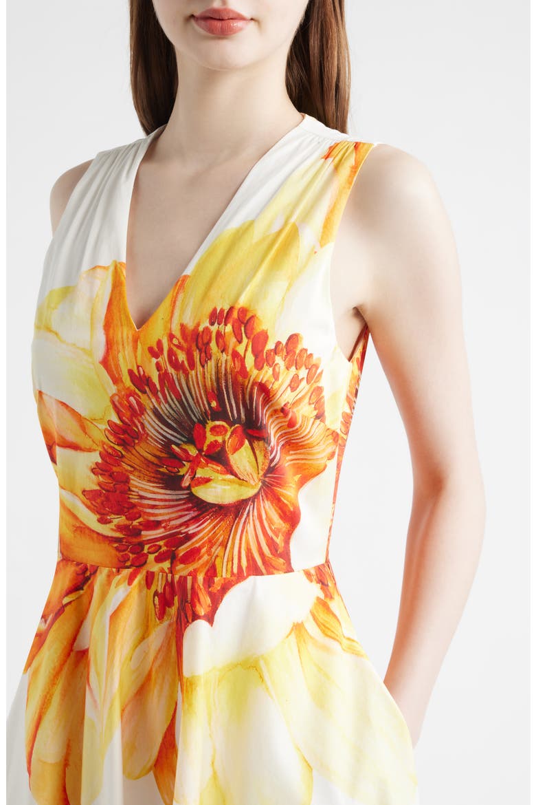 The Ines Spring Meadow Floral Midi Dress, Alternate, color, SPRING MEADOW