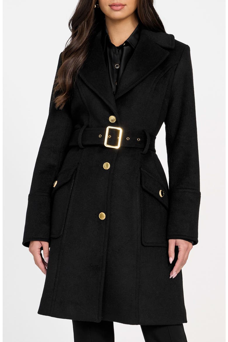 Alice Belted Coat with Removable Faux Fur Collar (Women) | Nordstrom