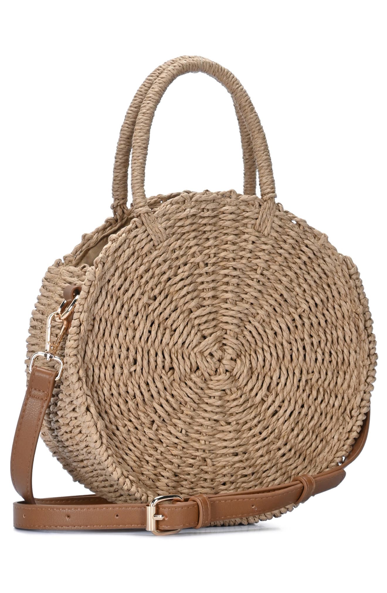 Rattan Canteen Crossbody Bag, Alternate, color, CAMEL