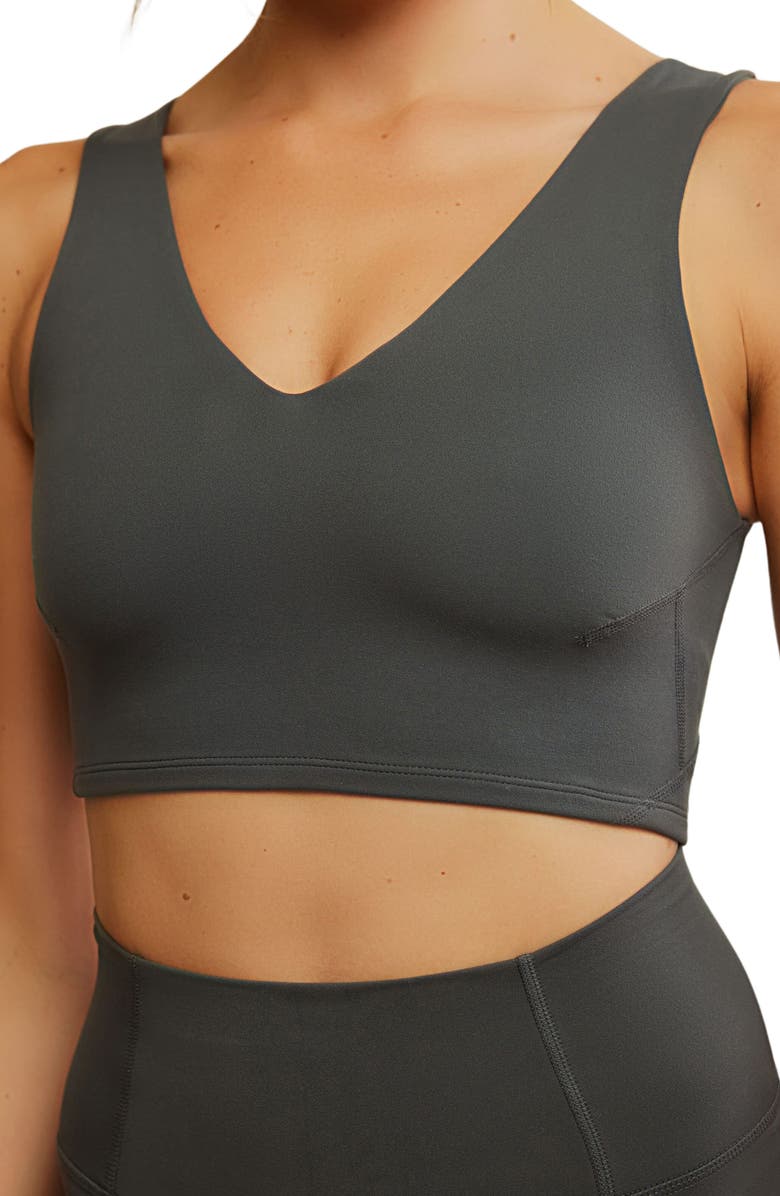 Free People FP Movement Never Better Crop V-Neck Tank, Alternate, color, Dark Shadow