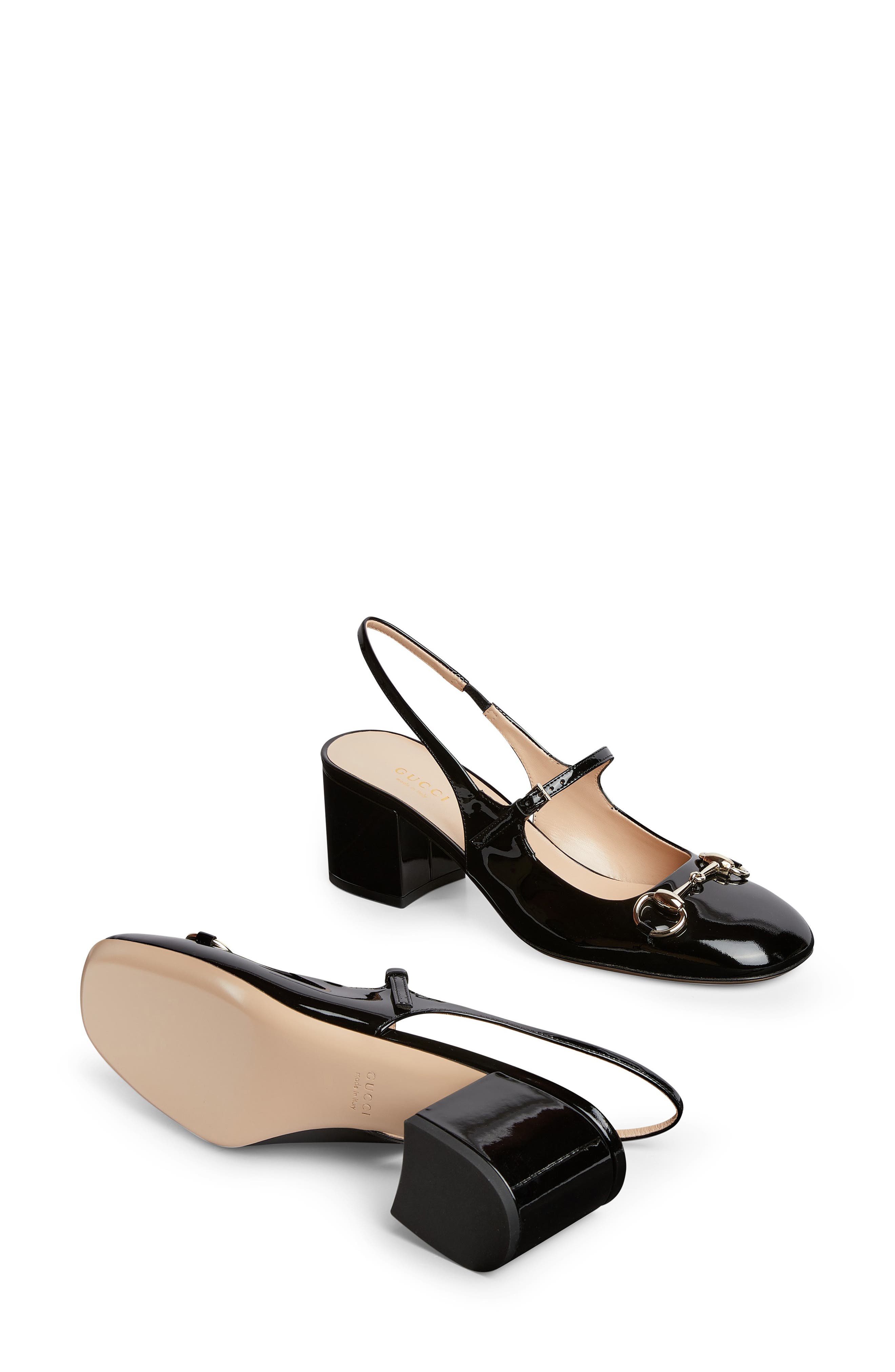 Gucci Horsebit Mary Jane Slingback Pump, Alternate, color, 1000 Black