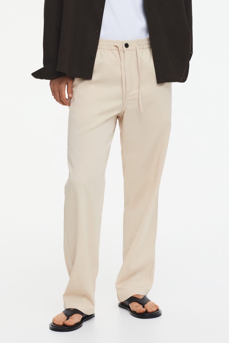 Relaxed Fit Trousers, Alternate, color, Beige