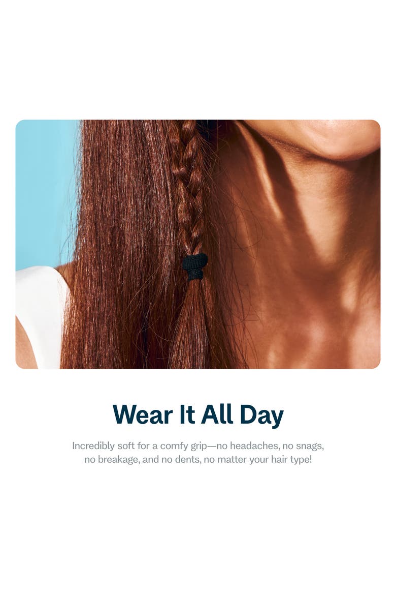 Braid Ends Mini Hair Bands, Alternate, color, Black
