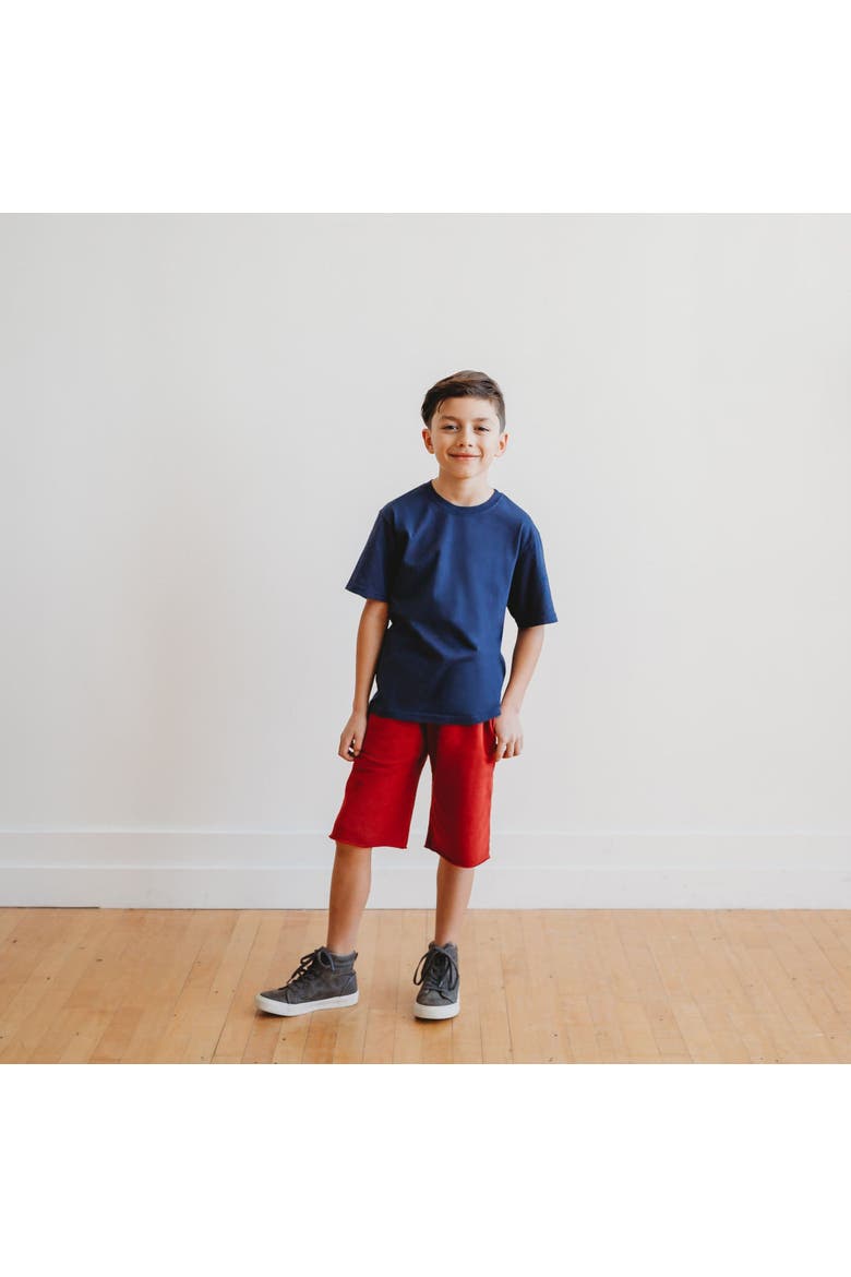 Baby Boys Organic 100% Cotton Soft Jersey Short Sleeve Crew Tee, Alternate, color, Bright Light Blue