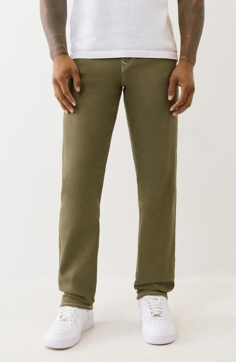 True Religion Geno Single Stitch Slim Fit Jeans, Main, color, Kalamata