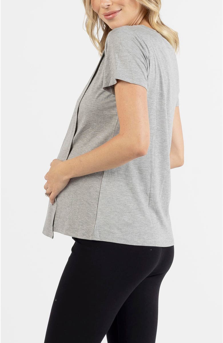 Angel Maternity Monique Maternity Nursing Petal Top, Alternate, color, Grey