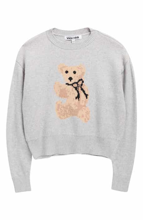 Vigoss Kids' Mossy Bear Jacquard Sweater