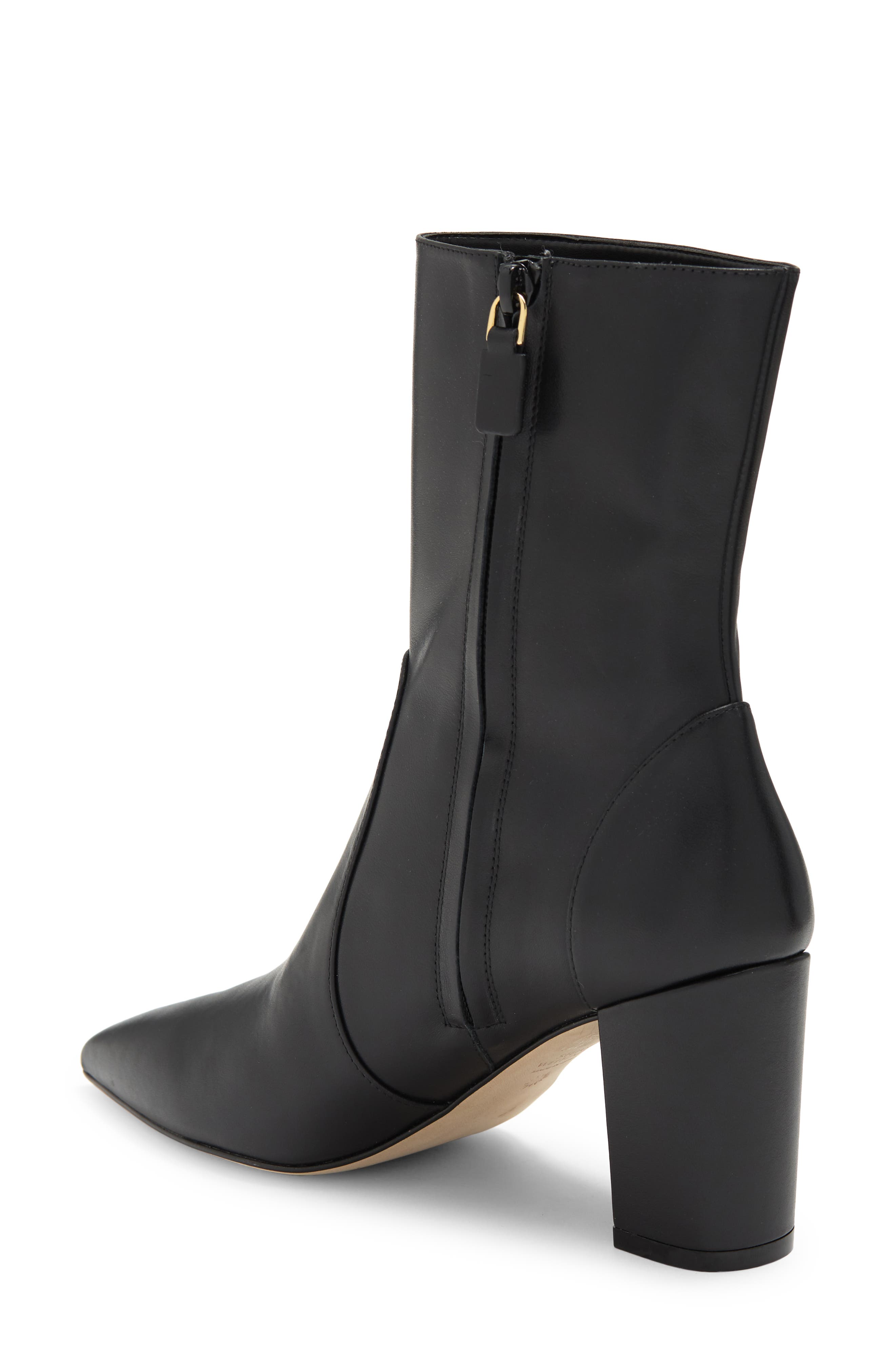Stuart Weitzman Renegade Block Heel Bootie, Alternate, color, Black