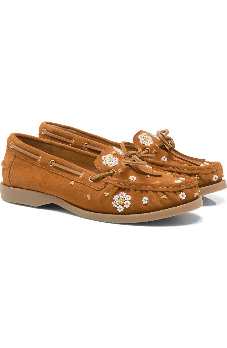 Free People Sandy Beaded Boat Shoe, Alternate, color,