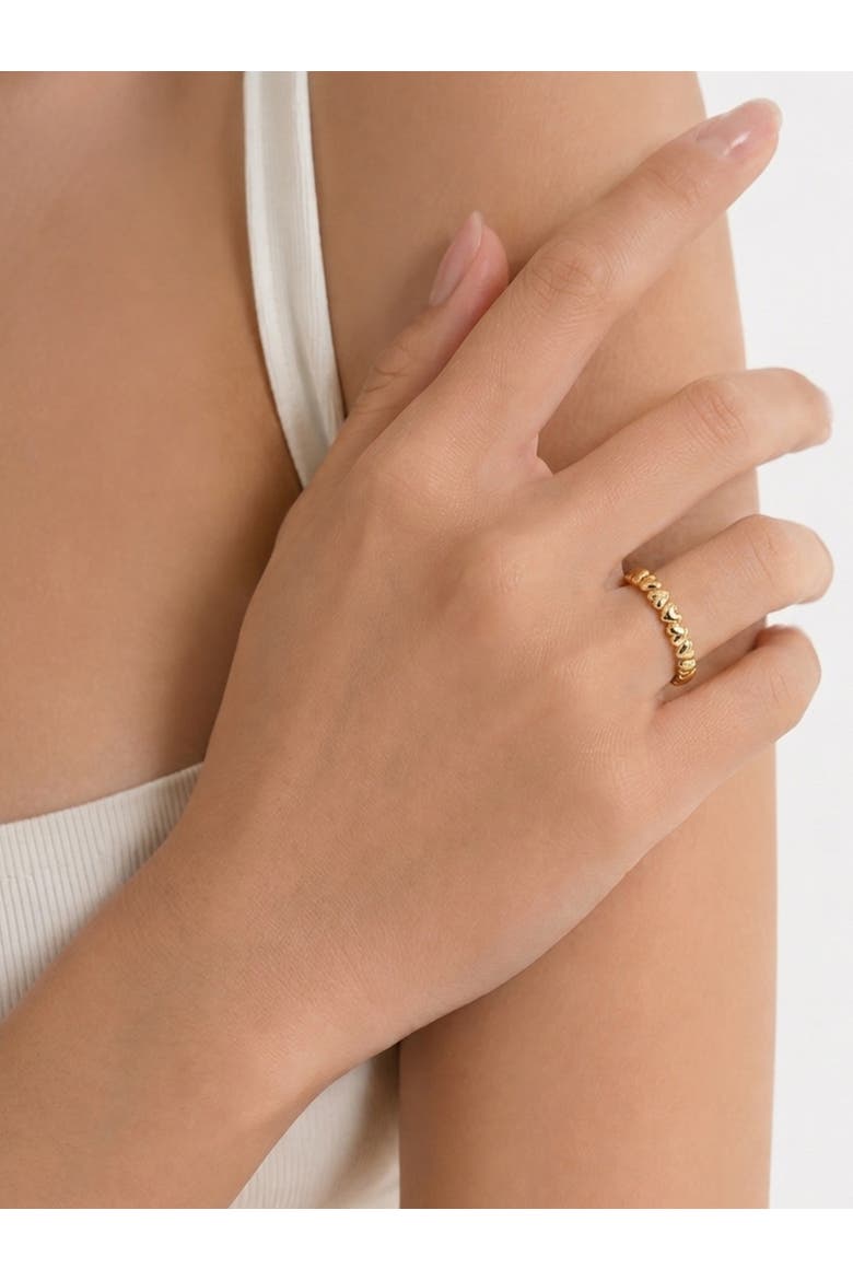 Heart Band Ring in 14K Gold, Alternate, color, Gold