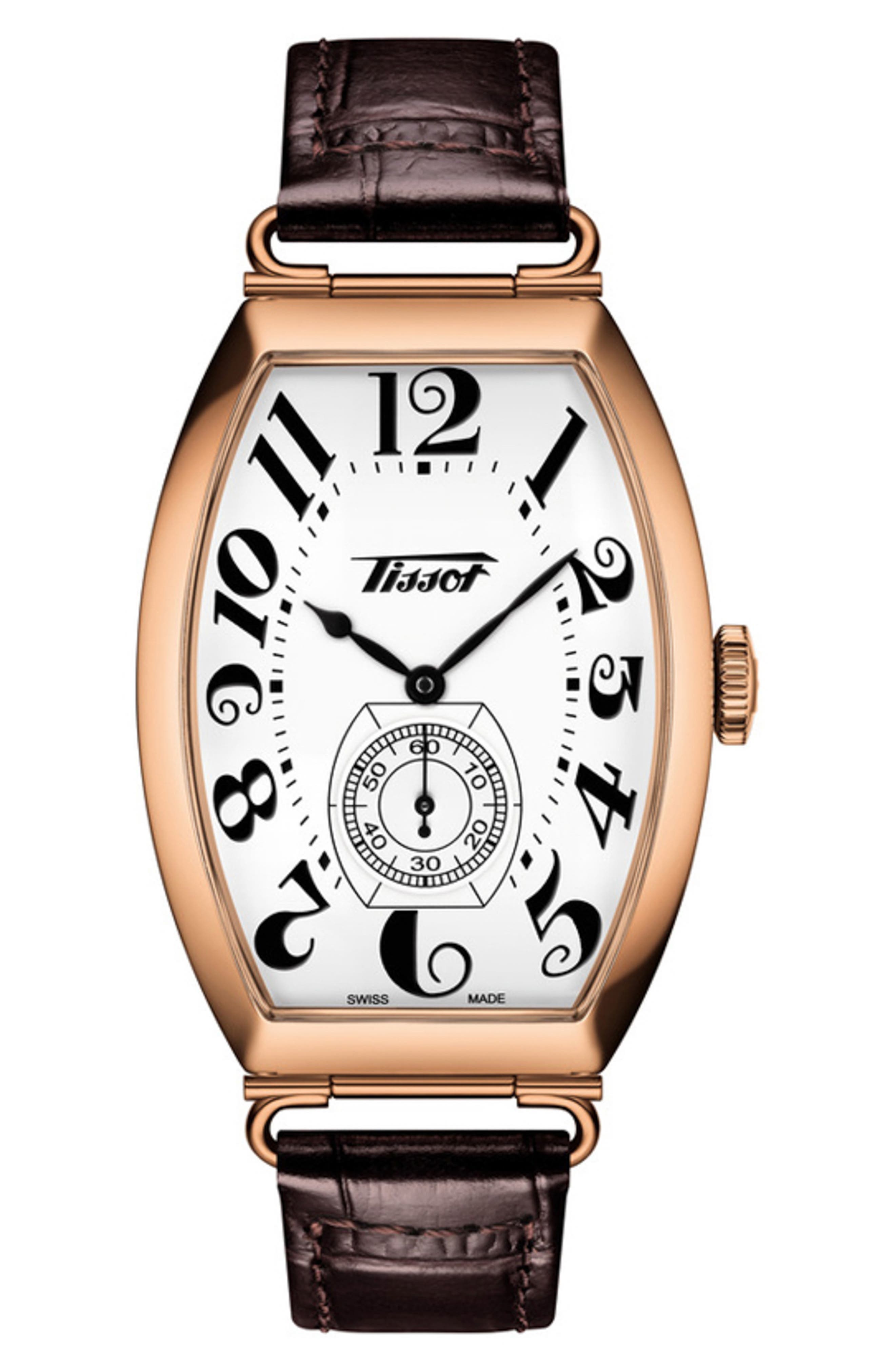 Tissot Porto Chronograph Croc Embossed Leather Strap Watch, 31mm