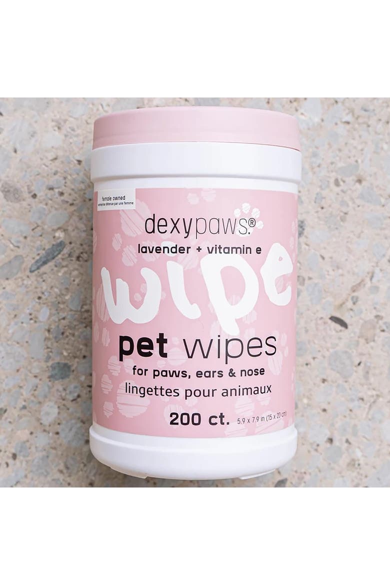 Pet Wipes 200Ct Canister For Grooming Care, Alternate, color, White