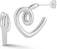GLAZE JEWELRY Tube Heart Huggie Hoop Earrings