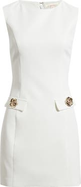 FLYING TOMATO Woven Jewel Neck Shift Dress