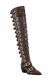 AZALEA WANG Braulia Buckle Over the Knee Boot