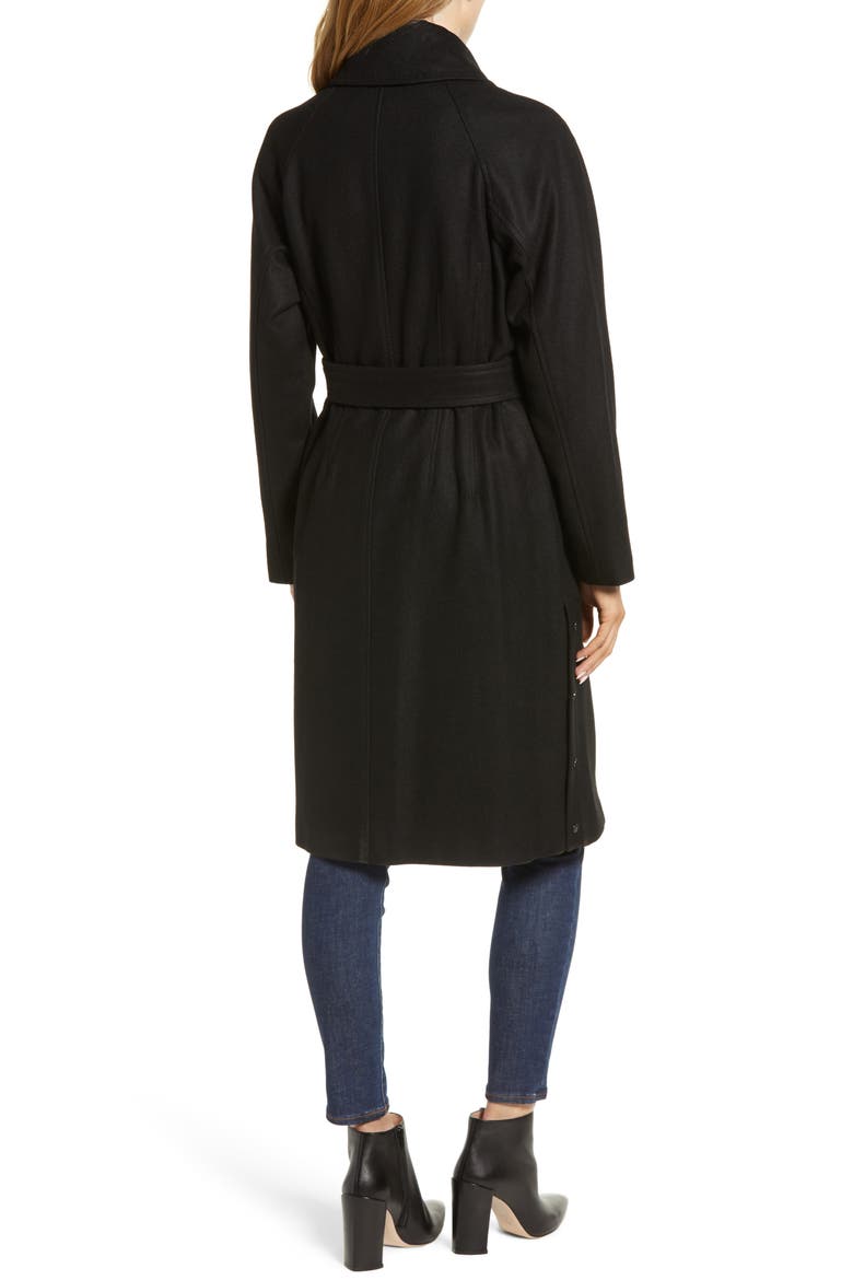 Wool Blend Trench Coat, Alternate, color, BLACK