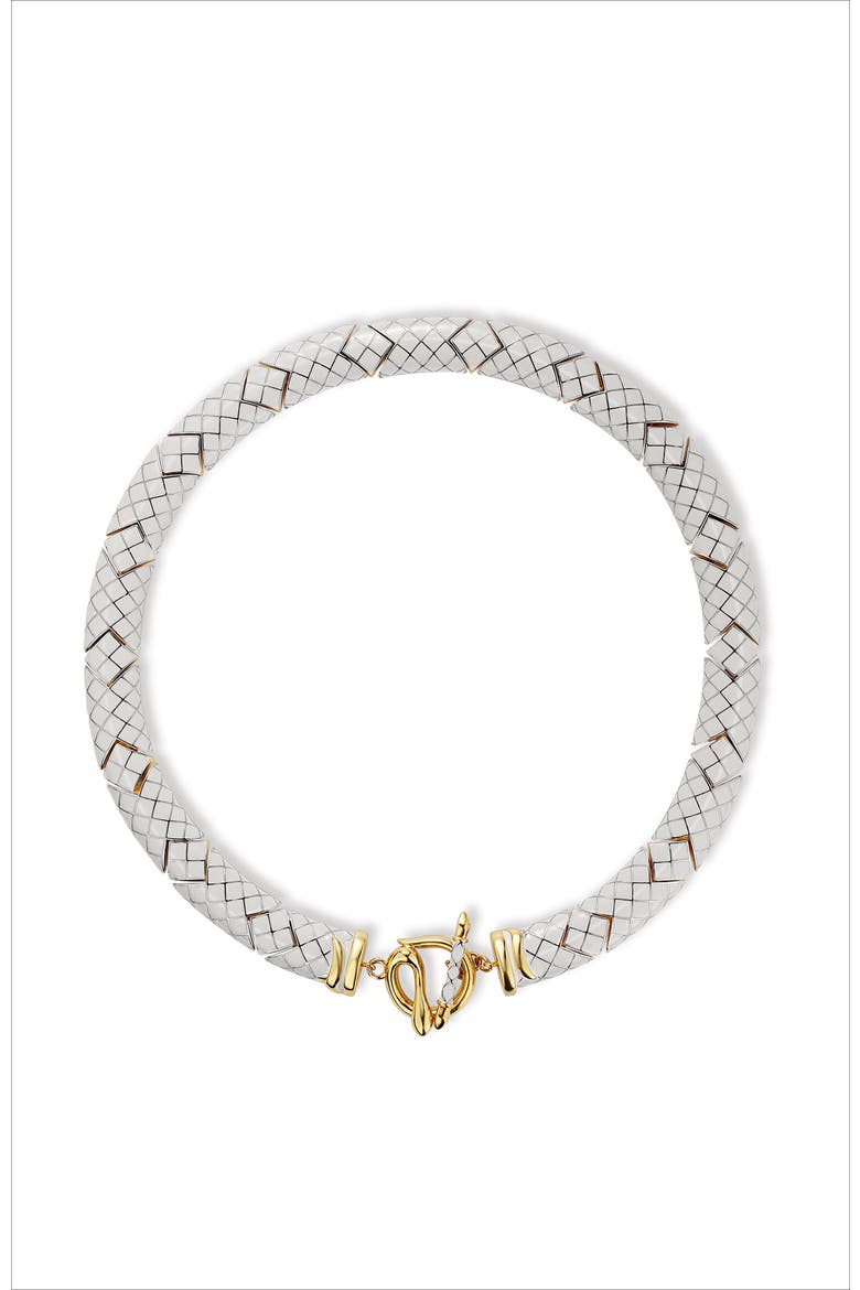 Uraeus Necklace, Main, color, White & Gold