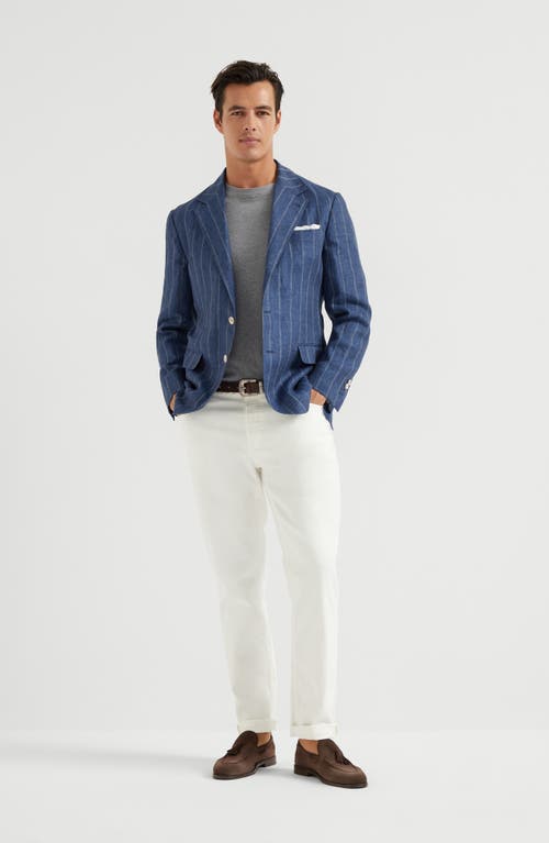 Brunello Cucinelli Corduroy Leisure Fit Pants In Snow