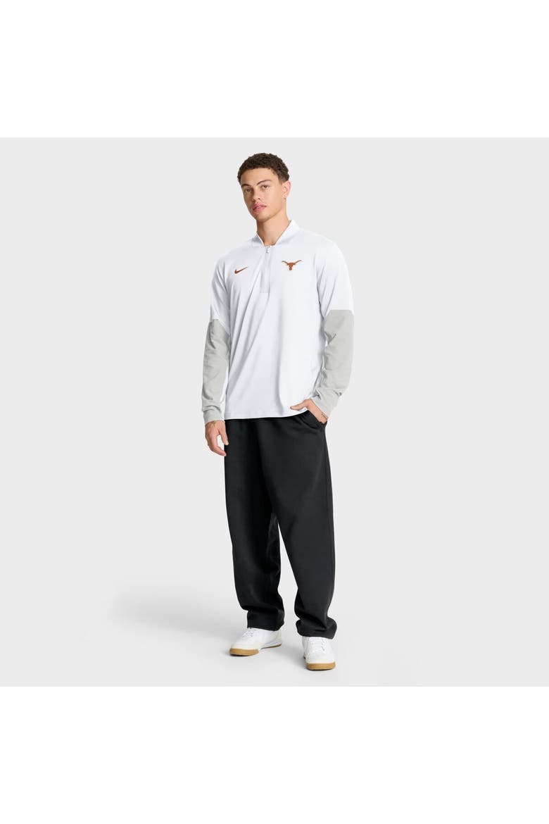 Men's Nike White Texas Longhorns One Goal Performance Half-Zip Pullover, Alternate, color, White