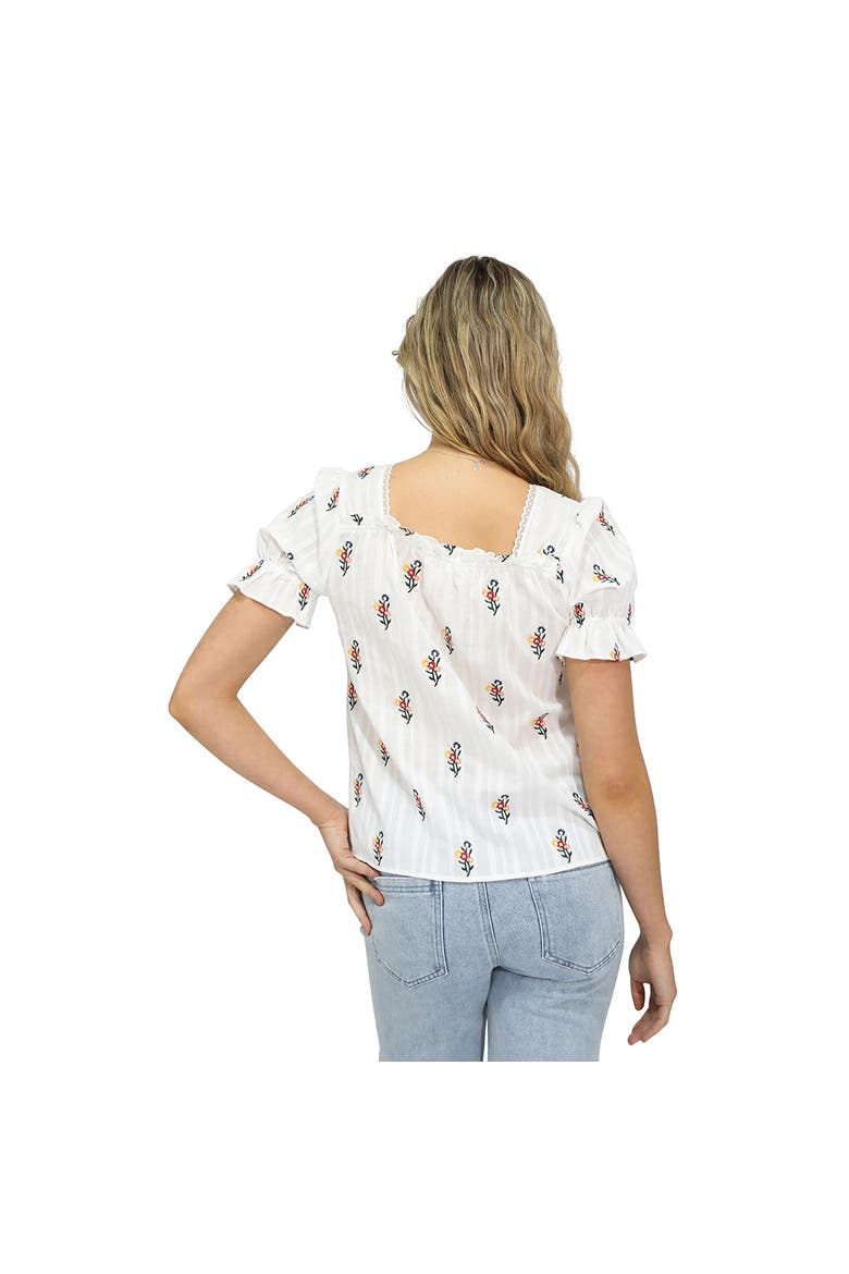 Wild Garden Floral Blouse, Alternate, color, White