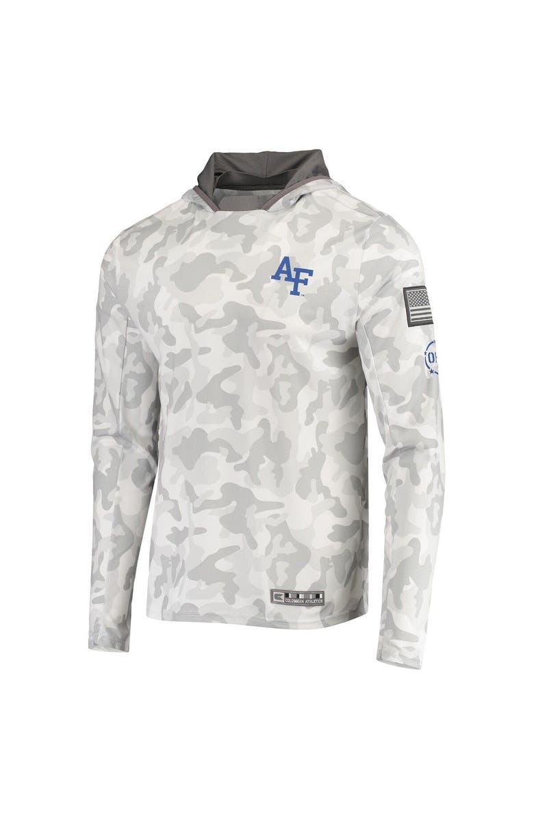 COLOSSEUM Men's Colosseum Arctic Camo Air Force Falcons OHT Military Appreciation Long Sleeve Hoodie Top, Alternate, color, Arctic Camo