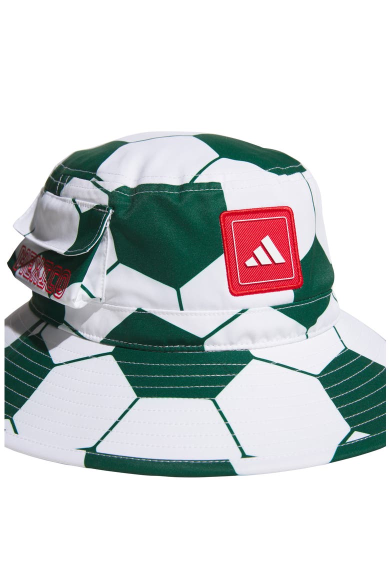Mexico Ball Boonie Hat, Alternate, color, GREEN-WHITE/ SCARLET/ WHITE