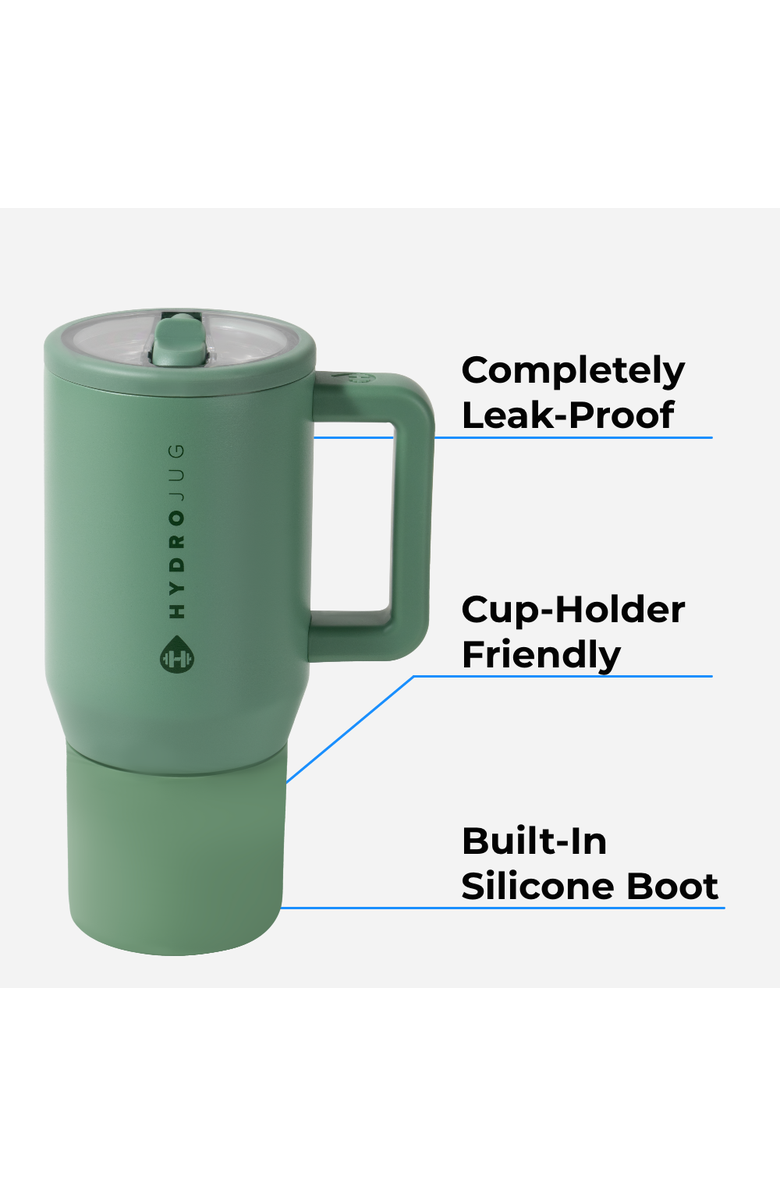 HydroJug Traveler - Water Bottle with Handle & Flip Straw 40oz, Alternate, color, Light Blue 200Z