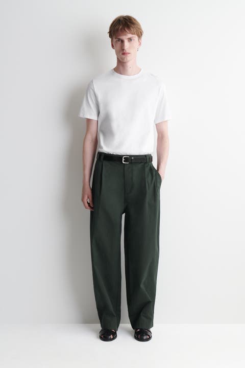 Cotton Relaxed-fit Barrel-leg Utility Pants