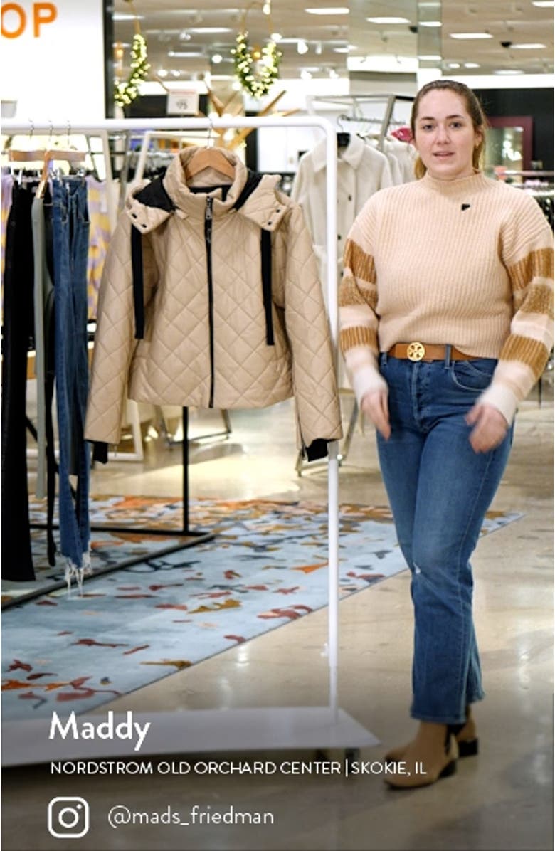 Hayle Quilted Faux Leather Puffer Jacket, sales video thumbnail