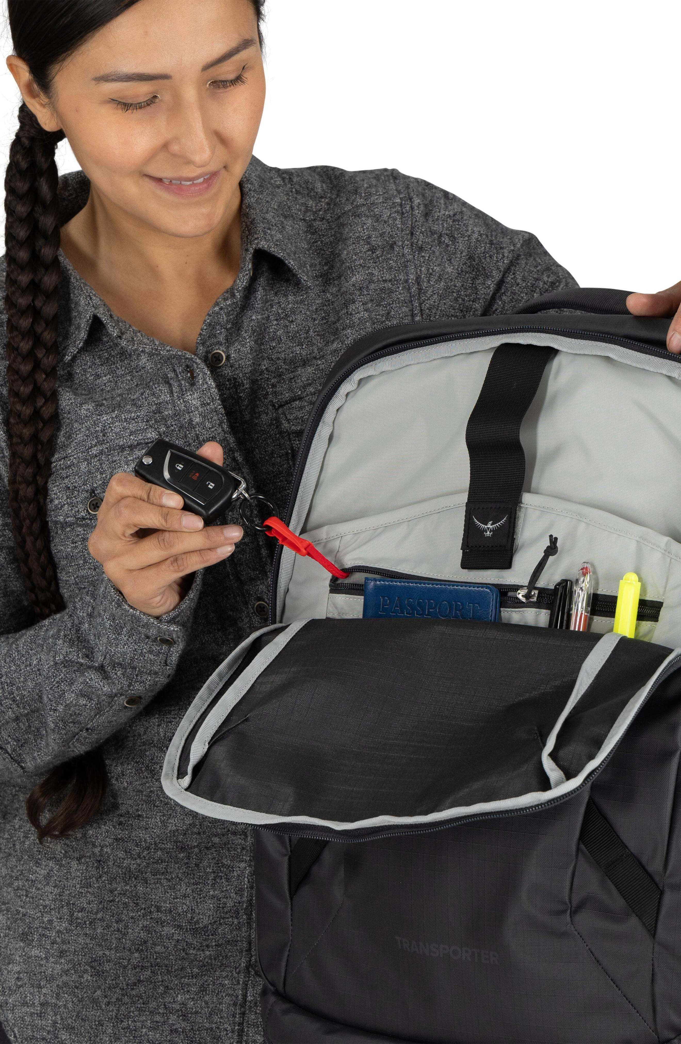 Osprey Transporter 38-Liter Wheeled Carry-On Luggage, Alternate, color, Raven Black/Black