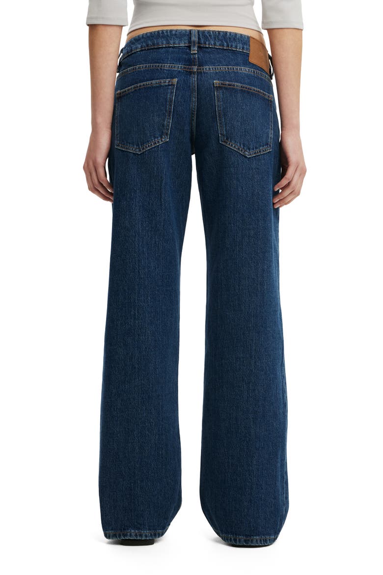 Low Rise Straight Leg Jeans, Alternate, color, BAYSIDE BLUE