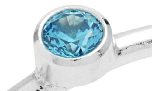 Nashelle Birthstone Ring In March Sterling Silver