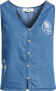 Rip Curl Catalina Island Denim Button-Up Sleeveless Top