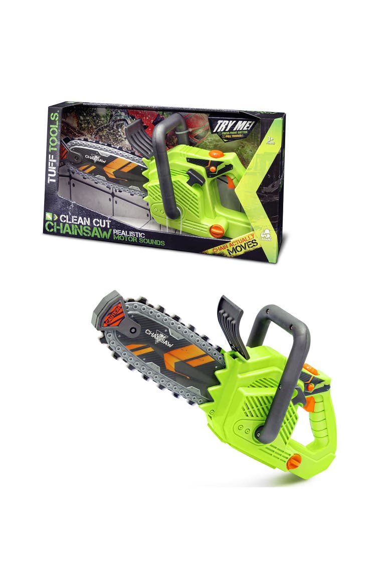 Tuff Tools Clean Cut Chainsaw Kids Sounds & Action Toy, Alternate, color, Multicolored