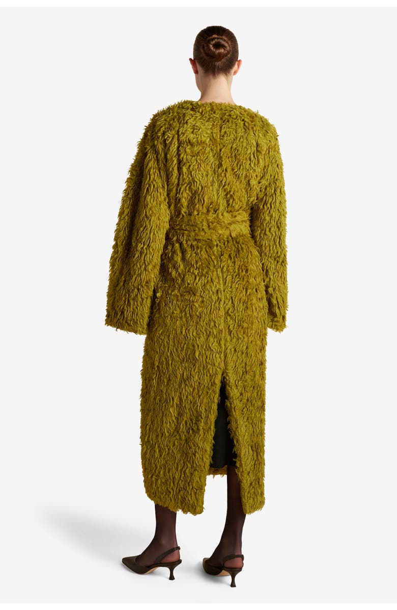 Marina Moscone Brushed Wool Coat Coat, Alternate, color, Moss