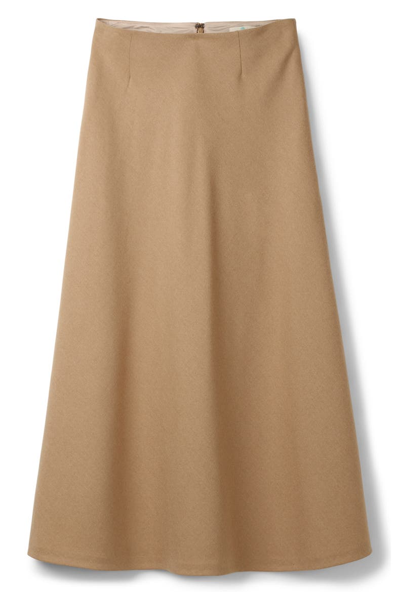 Wool Blend Midi Skirt, Alternate, color, SOFT TRUFFLE