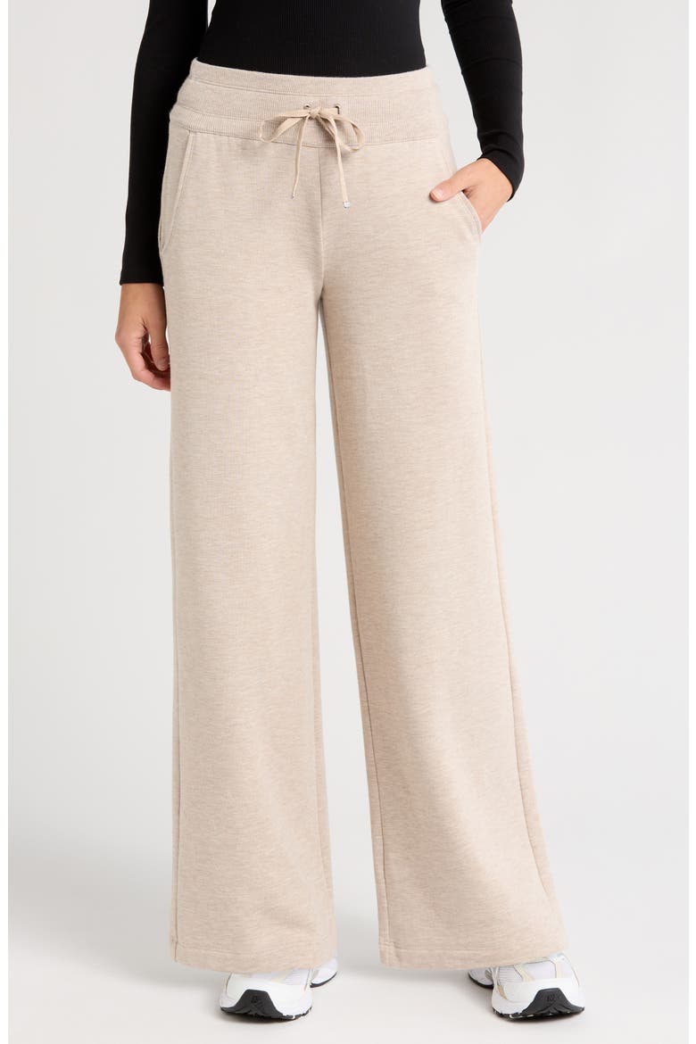 Save the Day Wide Leg Drawstring Pants, Main, color, HEATHER NATURAL
