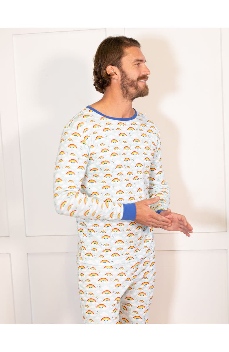 Leveret Men's Cotton Printed Matching Family Pajamas, Alternate, color, Rainbow