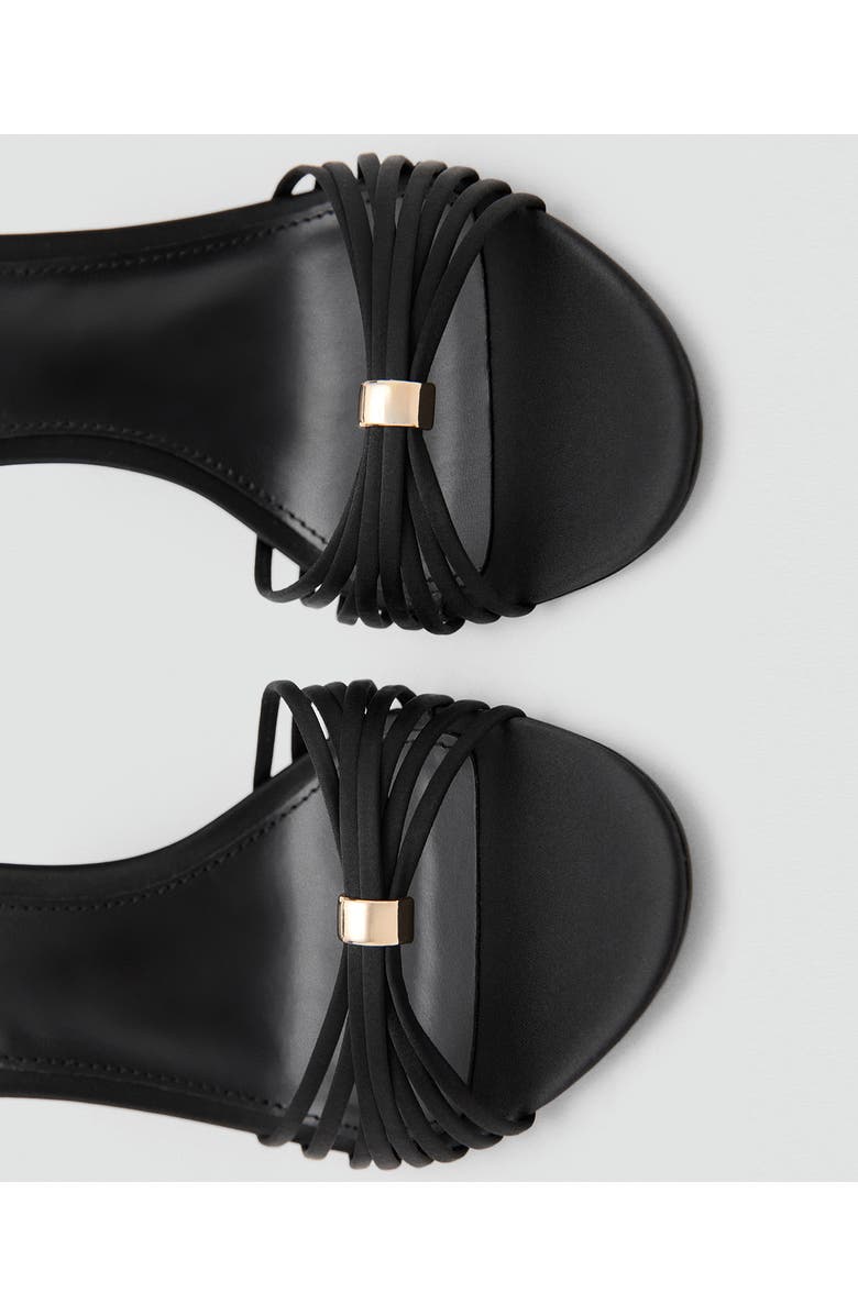 MANGO Strappy Sandal, Alternate, color, Black
