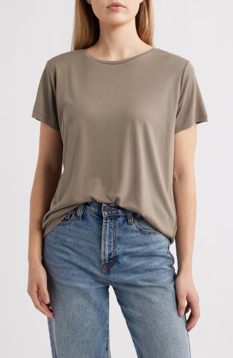 Crewneck Tencel® Lyocell Blend T-Shirt