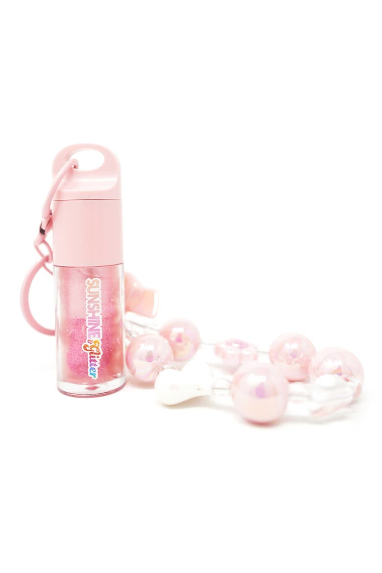 Pink Shimmer POP Lip Gloss Bag Charm, Main, color, PINK